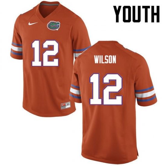 Youth Florida Gators #12 Quincy Wilson NCAA Nike Orange Authentic Stitched College Football Jersey BUQ5362PK